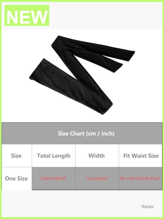 Plus Size Wide Obi Belt Self Tie Wrap Sash Waistband for Dress main image 4